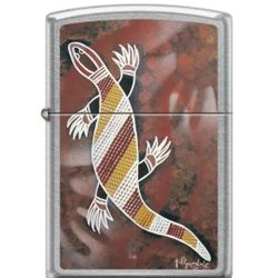 Zippo 4447, John Smith Gumbula Lizard Design, Street Chrome Finish Lighter