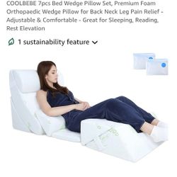 Bed Wedge Pillow Set