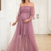 Blush Pink Maternity Dress 