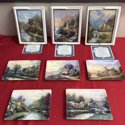 Thomas Kinkade Collector Lot – Seasonal Prints + Bradford Exchange Plates