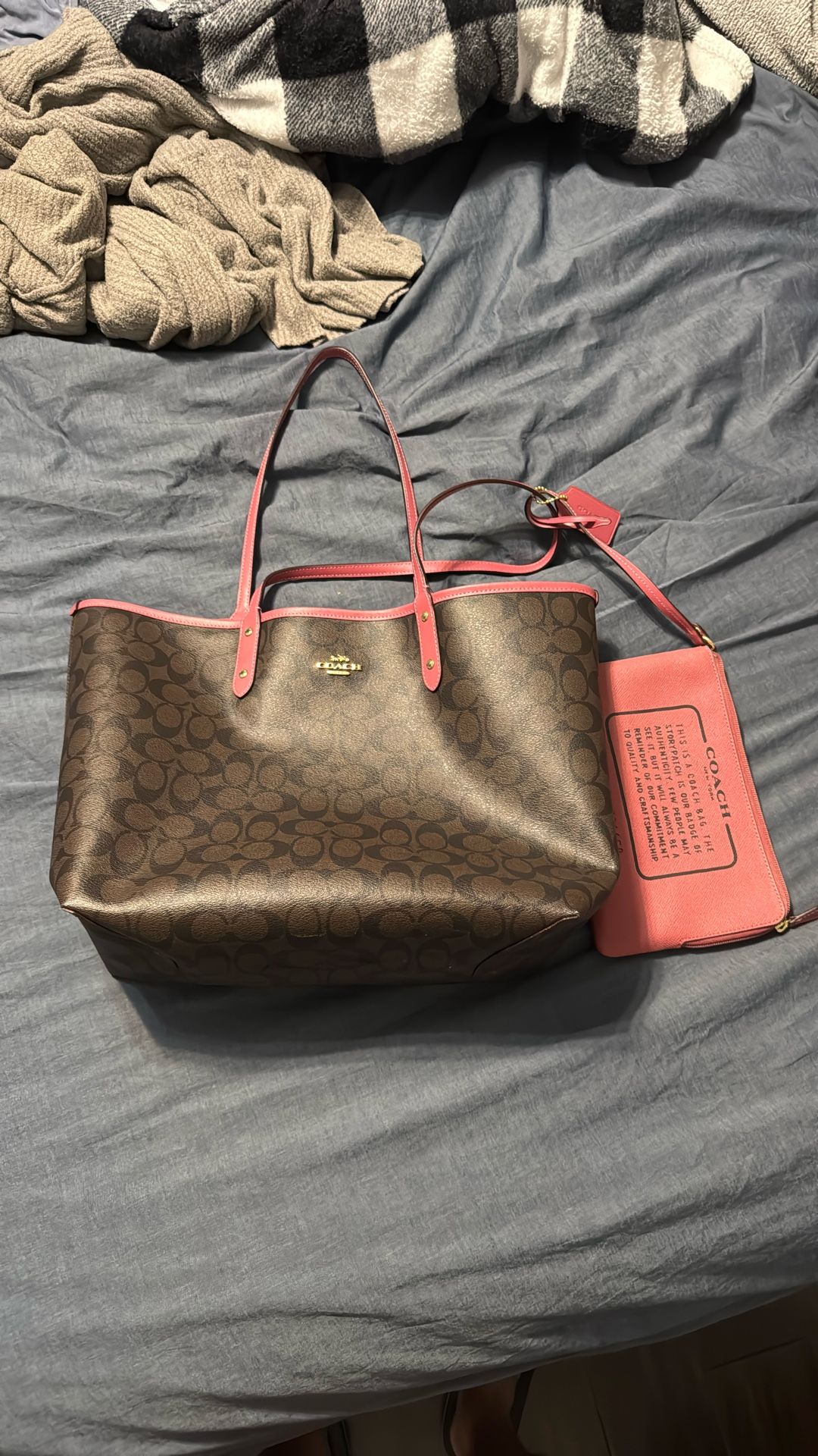 Coach Reversible Bag And Inner Pouch