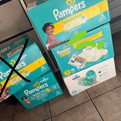 Pampers Sizes 1,2,3,5 