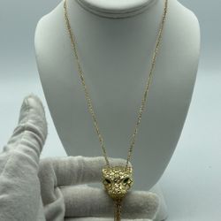 14kt Yellow Gold Panther Necklace