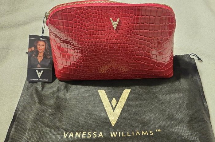 VANESSA WILLIAMS RED COSMETIC CASE