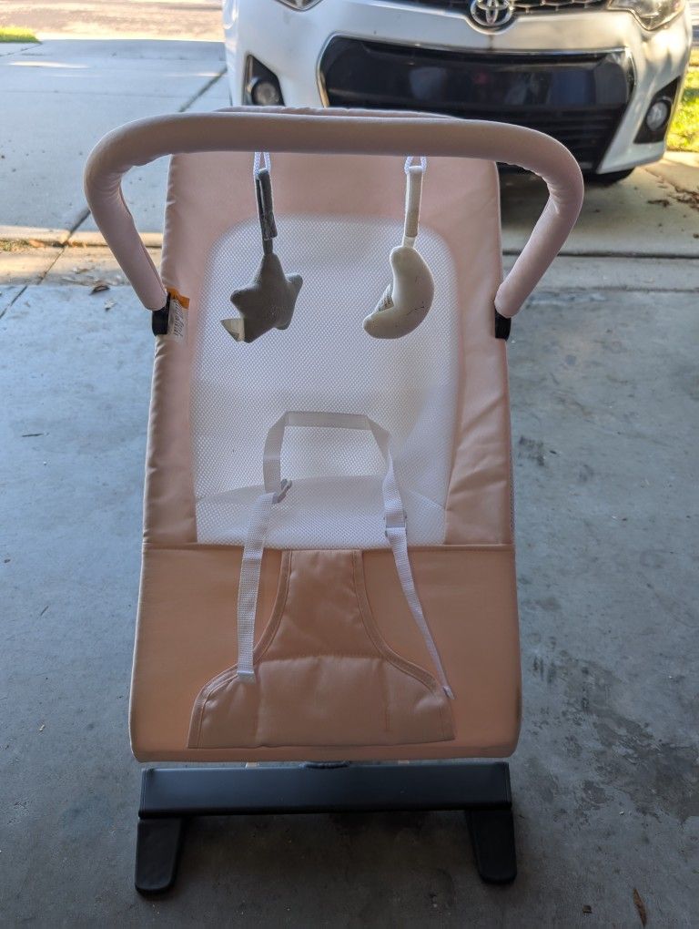 Baby Delight Alpine Deluxe Portable Bouncer In Pink