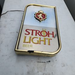 Vintage Strohs Beer Light Up Sign 