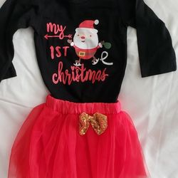 Infant/Baby  My 1st Christmas... 2pc Tutu & Onesie Set