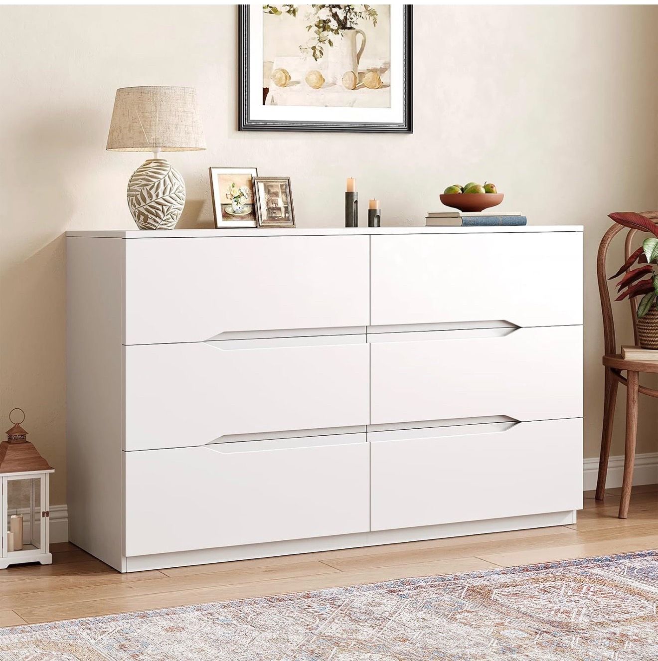 White 5 Drawer Dresser