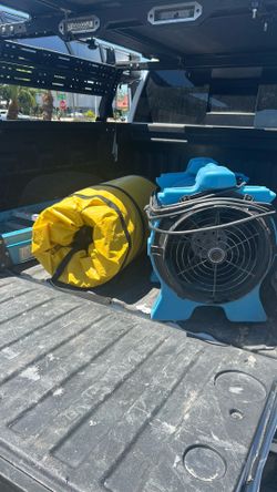 Axial air fan and duct
