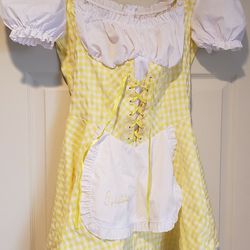 Leg Avenue Yellow Gingham Goldilocks Dress w/ Teddy Bear Adult Halloween Costume


