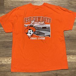 Oklahoma State University Cowboys OSU Orange New World Graphics T Shirt Mens XL