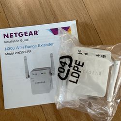NETGEAR N300 Wall Plug Wi-Fi Range Extender WN3000RP-2A1NAS New Sealed w/ Manual