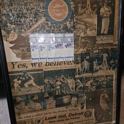 1984 Padres Tickets News Paper Collage