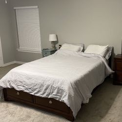 Brown Storage Bed Frame