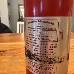 FREE 1968 fire extinguisher