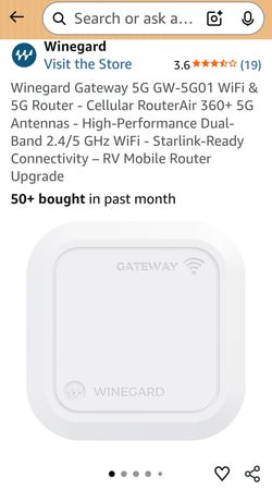 Winegard Gateway 5G GW-5G01 WiFi & 5G Router