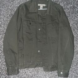H&M Green Denim Jacket
