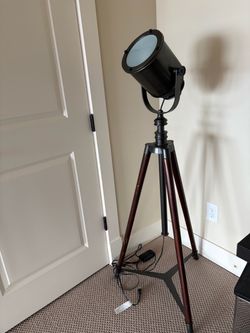 Pottery Barn Photographer's Adjustable Tripod Metal Floor Lamp (52"-73")