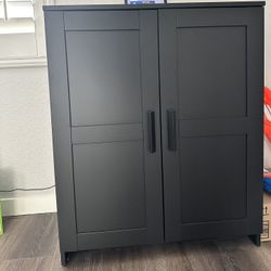 Black Cabinet With Shelves