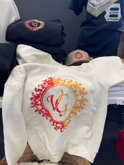 VG sweatshirts, and caps