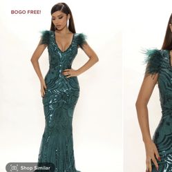 Size 0 Green Evening Gown 