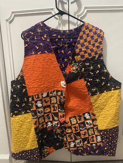 Vintage Handmade Quilted Halloween Vest