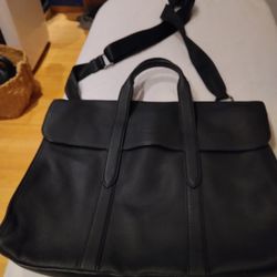 Coach 58097 Metropolitan Portfolio Briefcase, Pebbled Leather, Black, BEAUTIFUL!