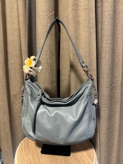 coach light blue hobo bag