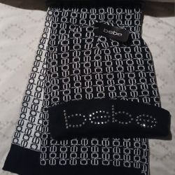 Brand New BeBe Dimond Beenie Hat and Scarft Set.