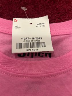 Hot pink stitch shirt