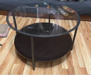 Black and glass coffee table