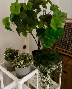 IKEA artificial plants and planters