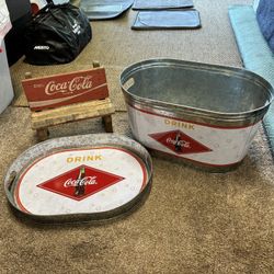 Coca Cola Ice Bucket & Serving Tray