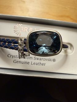 Swarovski Crystal Genuine Leather Bracelet