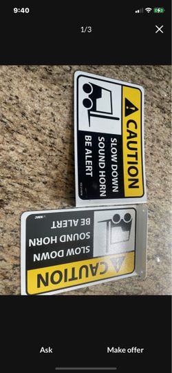 Pair Of Double Sided Caution Forklift Signs Each $15