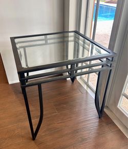 Black metal table