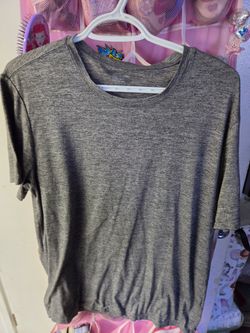 Gray Heathered Crew Neck T-Shirt
