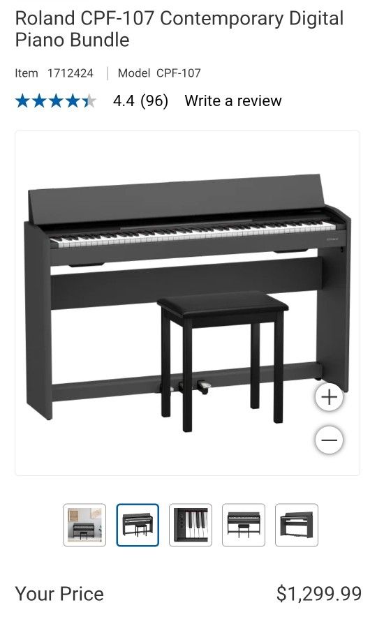 Roland CPF-107 Contemporary Piano Bundle