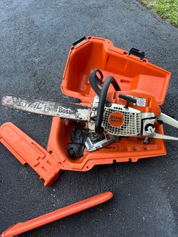 2x chainsaw stihl and echo lots of chains