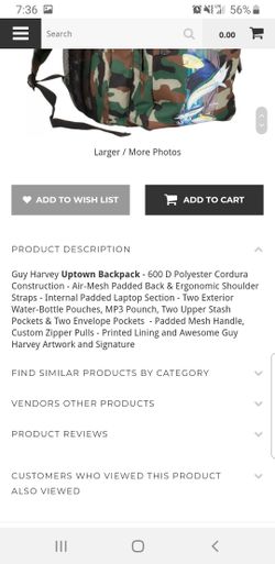 Guy Harvey Fishing Backpack never used brand new