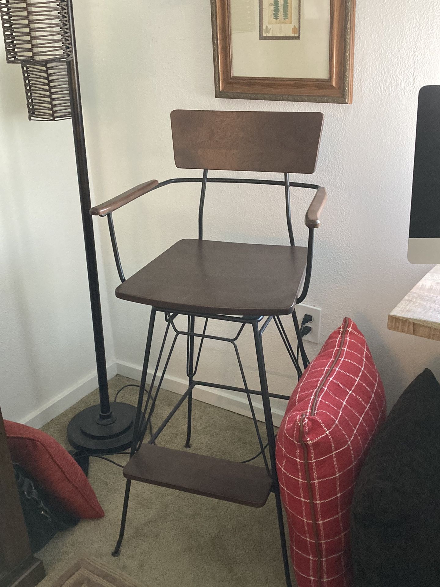 Crate & Barrel Swivel Barstool