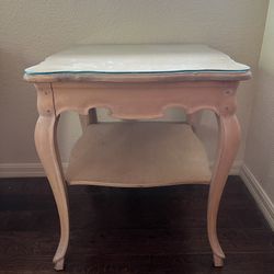 Beautiful Side table wood glass