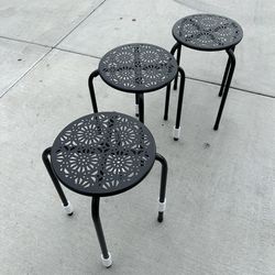 Bancos de fierro$18x los tres