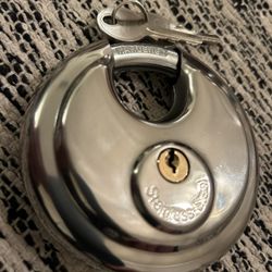 New Stainless Steel Disc Padlock 