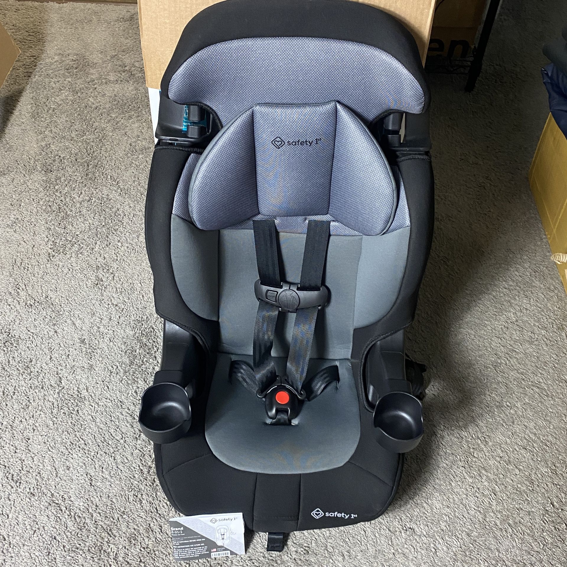 Grand 2-in-1 Booster Car Seat Toddler 3 Year Old “Safety 1st” With Box, Barely Used