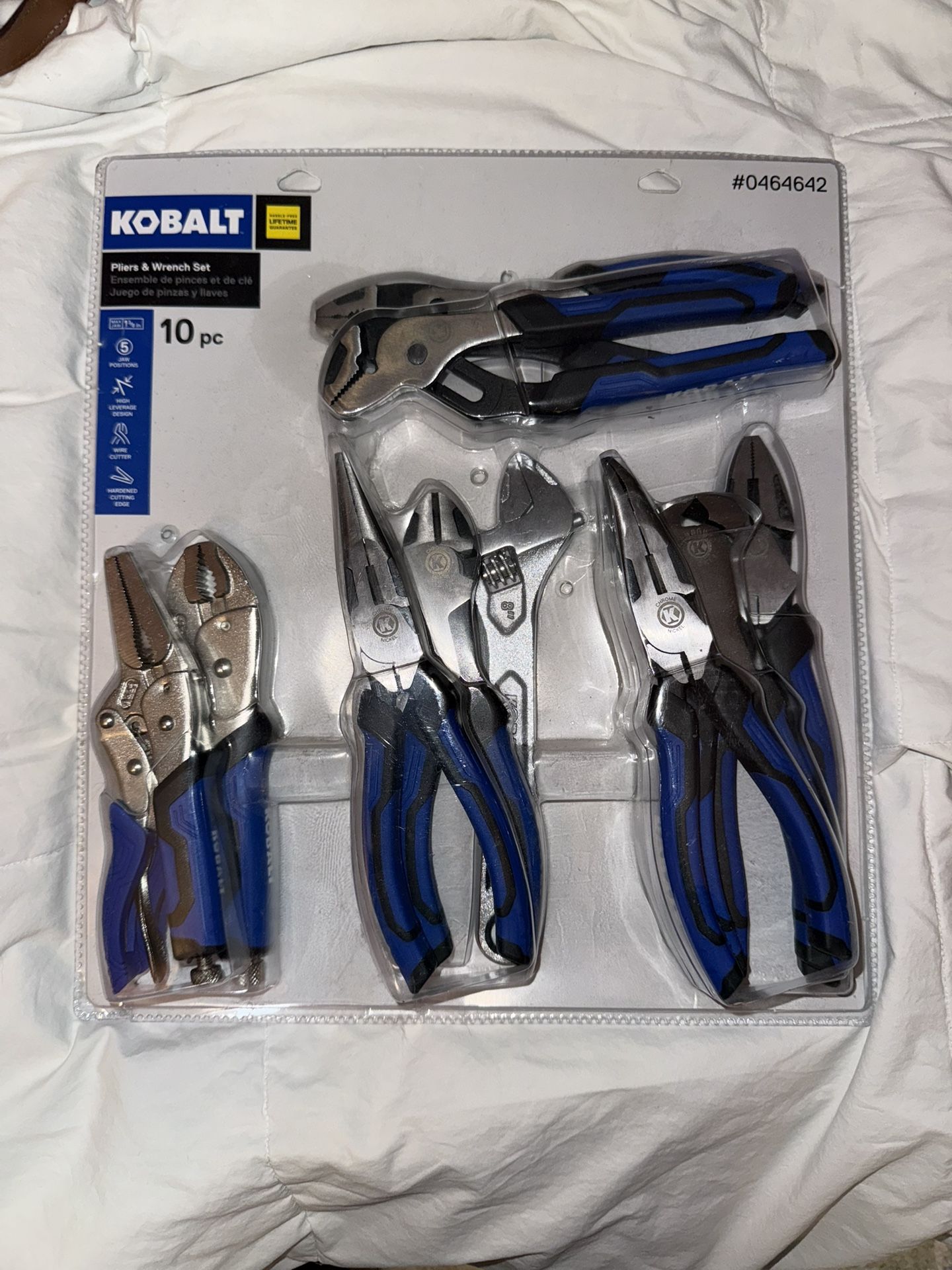 10 piece plyers and wrench set