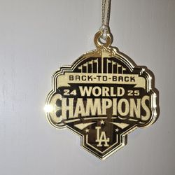 Dodgers Back-to-Back World Series Champs Ornament(Gold Mirrored Acrylic)