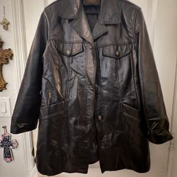 Men’s Black Faux Leather Jacket