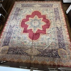 Vintage Persian Rug Kerman - 14x12.5” 