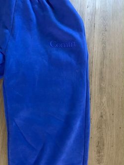 Comfort blue sweatpants cuffed